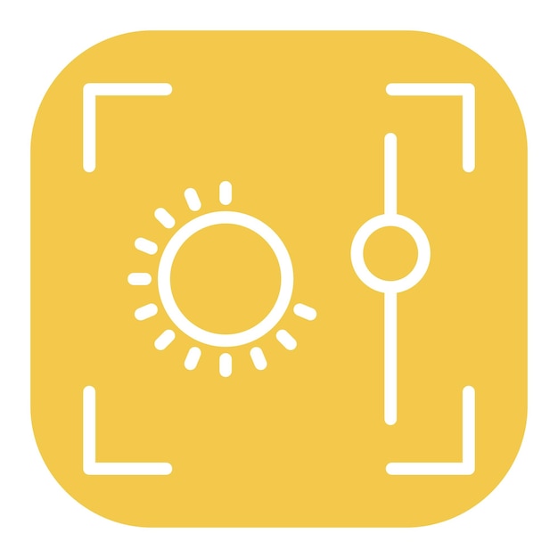 Iconos del vector de brillo de la cámara