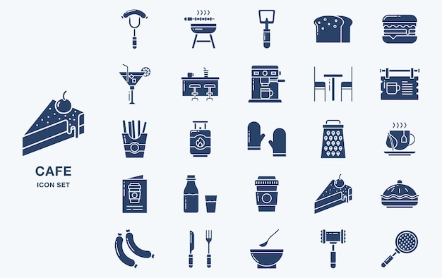 Iconos de vector de café
