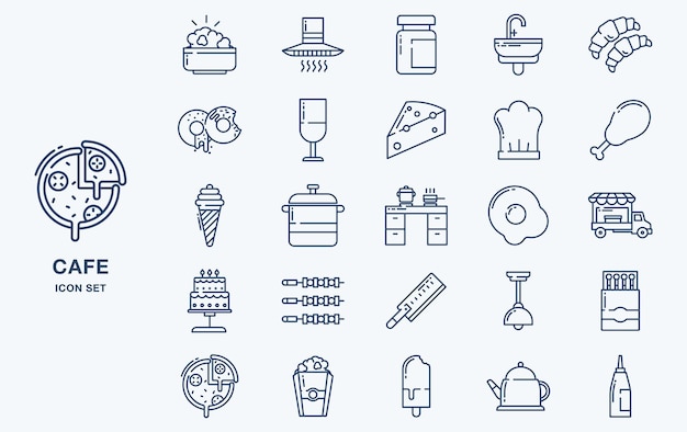 Iconos de vector de café