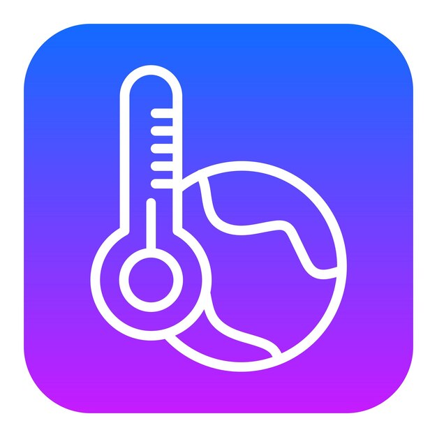 Iconos del vector del calentamiento global