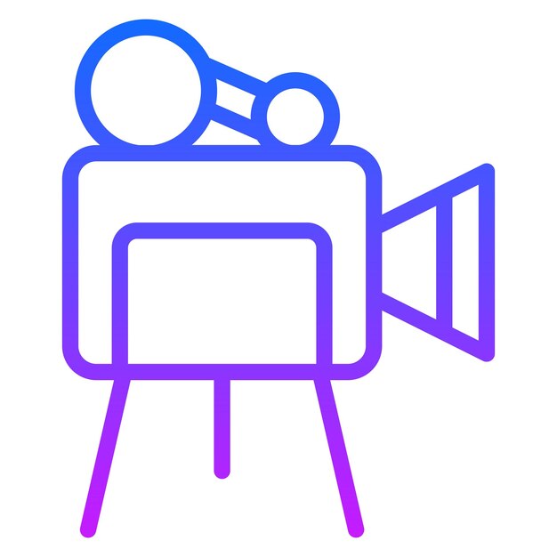 Iconos del vector de la cámara de película