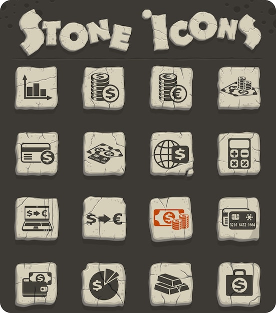 Iconos de vector de cambio de moneda para diseño web y de interfaz de usuario