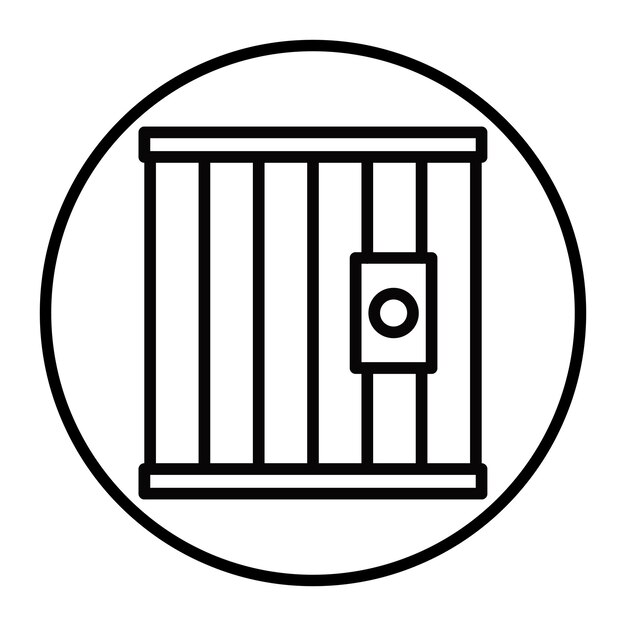 Iconos del vector de la cárcel