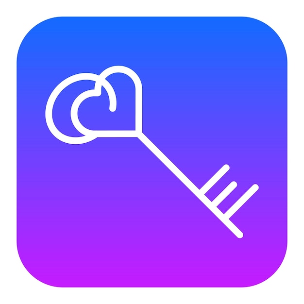 Iconos del vector de la clave del corazón