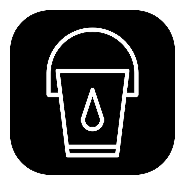 Iconos del vector del cubo de agua
