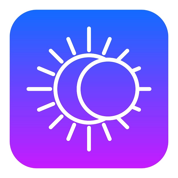 Iconos del vector del eclipse solar