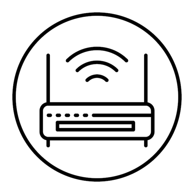 Iconos del vector del enrutador