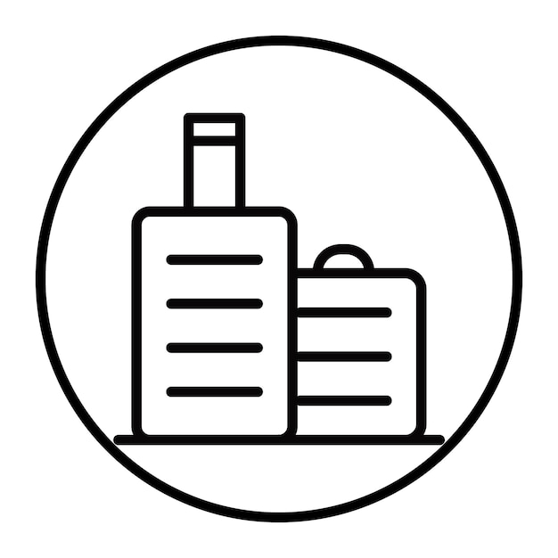 Iconos del vector de equipaje