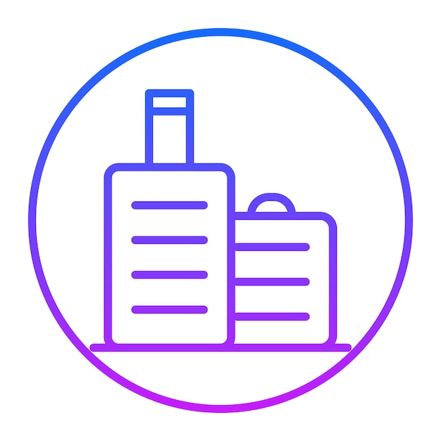 Iconos del vector de equipaje