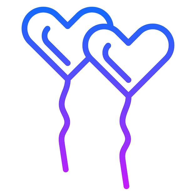 Iconos del vector del globo del corazón