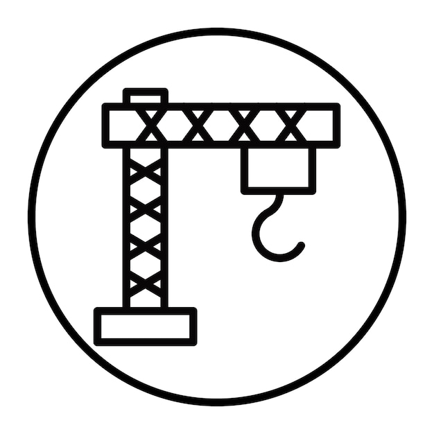 Iconos del vector de la grúa