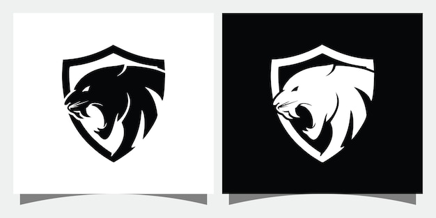 Iconos de vector de inspiración de diseño de logotipo de león Vector Premium