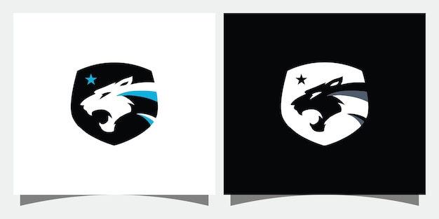 Iconos de vector de inspiración de diseño de logotipo de león vector premium