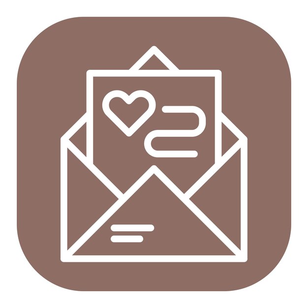 Iconos del vector de letras de amor