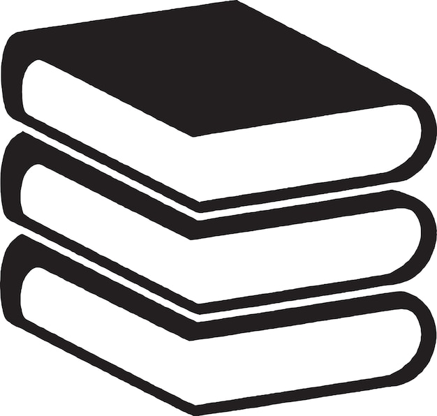 Iconos del vector del libro de la biblioteca