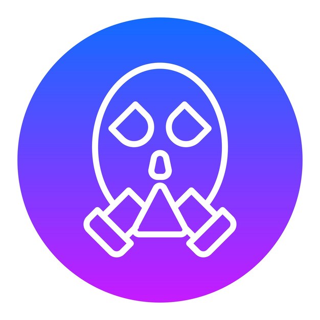 Iconos del vector de la máscara de gas