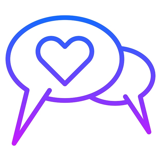 Iconos del vector de mensajes de amor