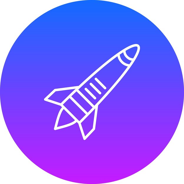 Iconos del vector del misil