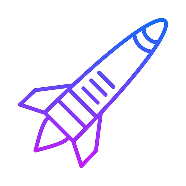 Iconos del vector del misil