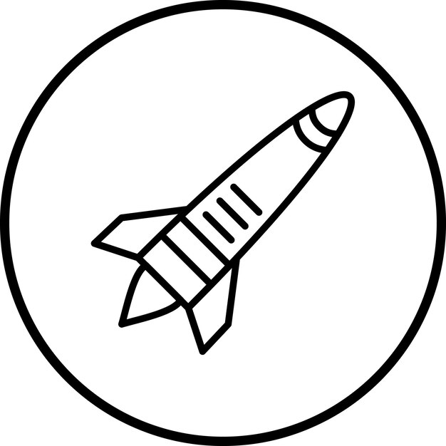Iconos del vector del misil