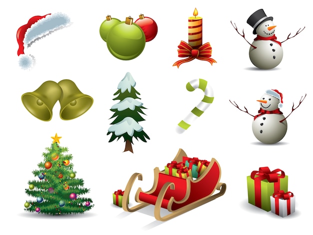 Iconos de vector de navidad