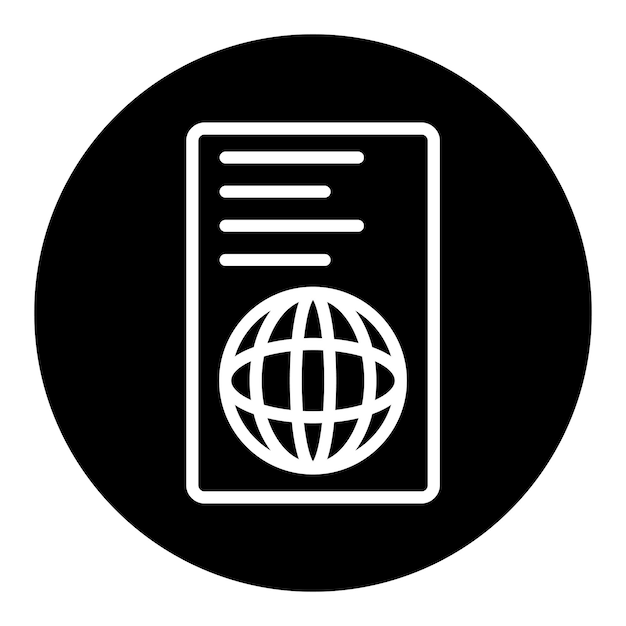 Iconos del vector del pasaporte