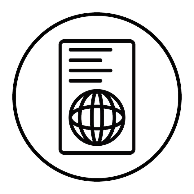 Iconos del vector del pasaporte