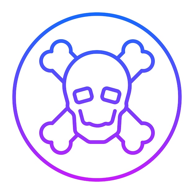 Iconos del vector de peligro pirata