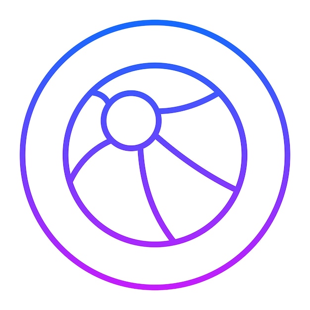 Iconos del vector de la pelota de playa