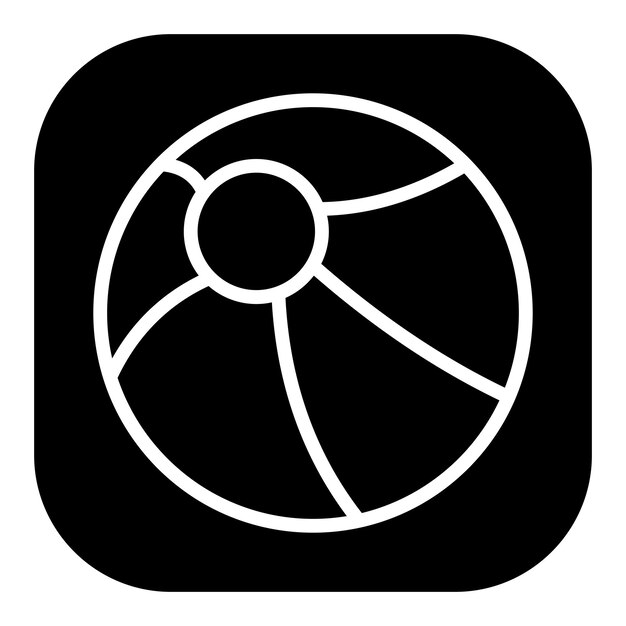 Iconos del vector de la pelota de playa