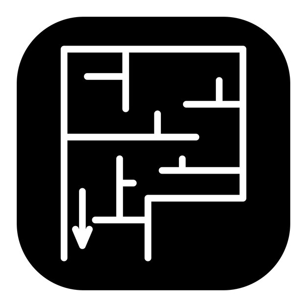 Iconos del vector del plan de evacuación