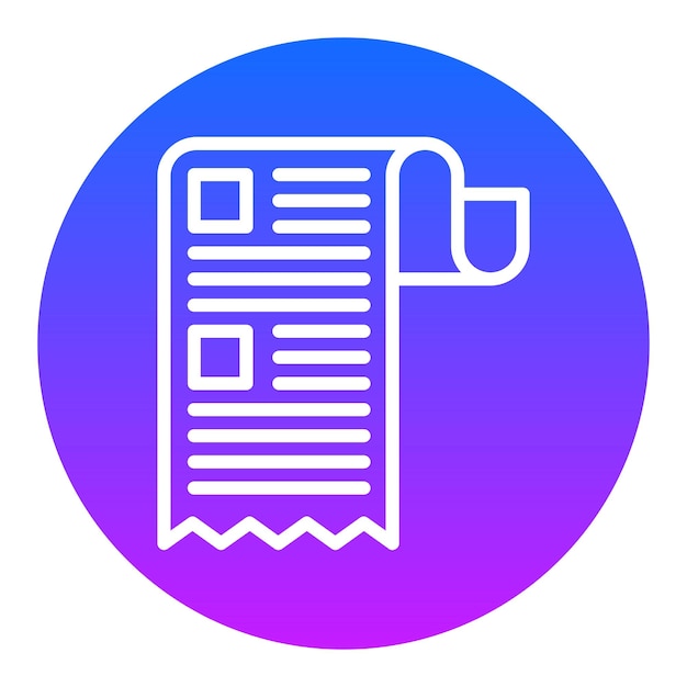 Iconos del vector de recibo