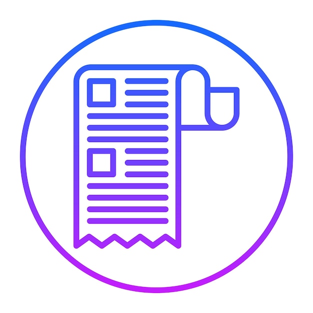Iconos del vector de recibo