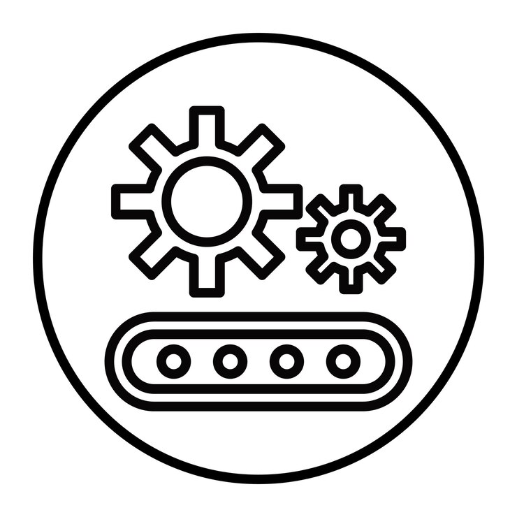 Vector iconos del vector de rotación de la máquina