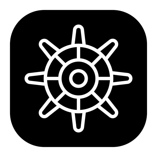 Iconos del vector de la rueda del barco