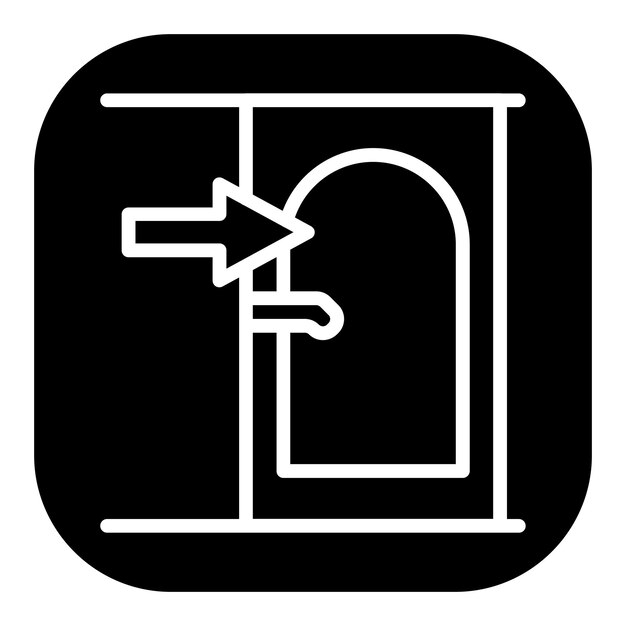 Iconos del vector de la salida de emergencia