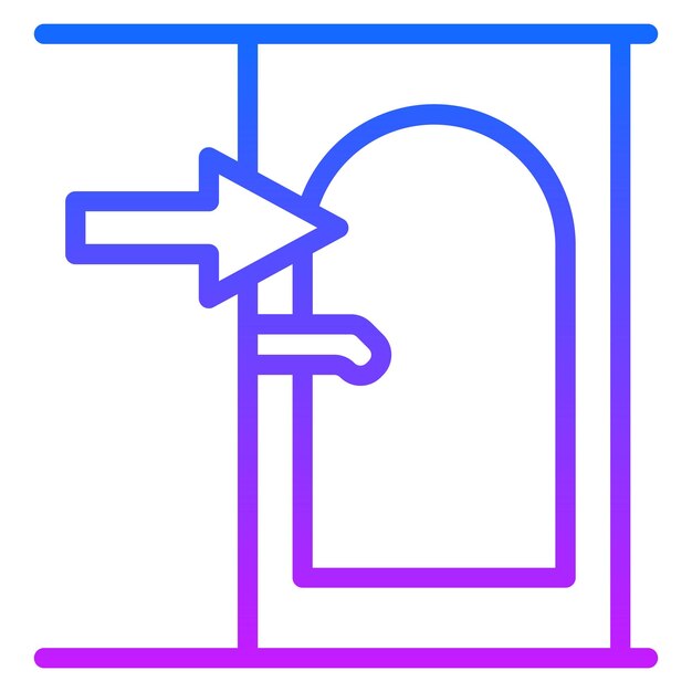 Iconos del vector de la salida de emergencia