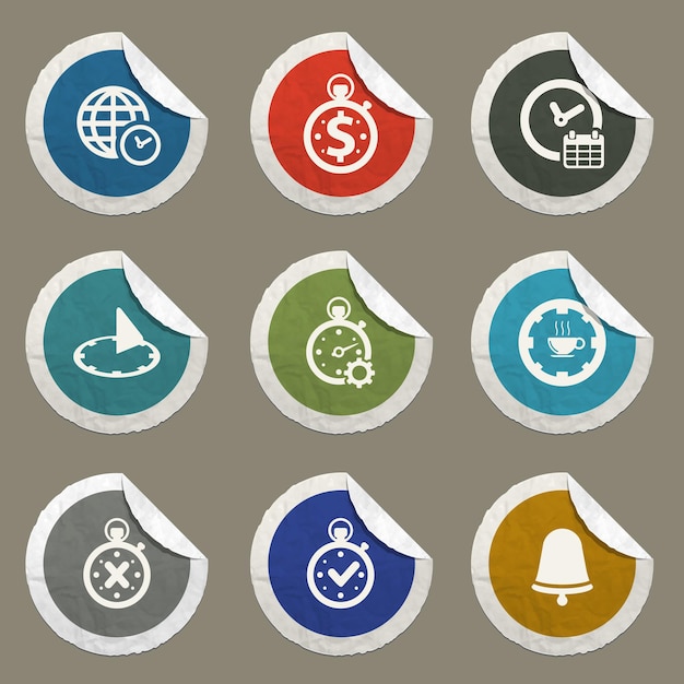 Iconos de vector de tiempo para sitios web e interfaz de usuario