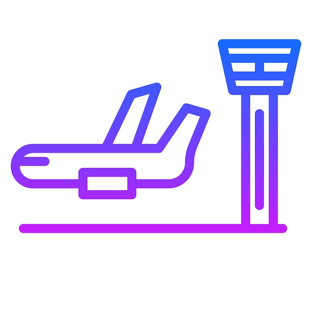 Iconos del vector de la torre de control