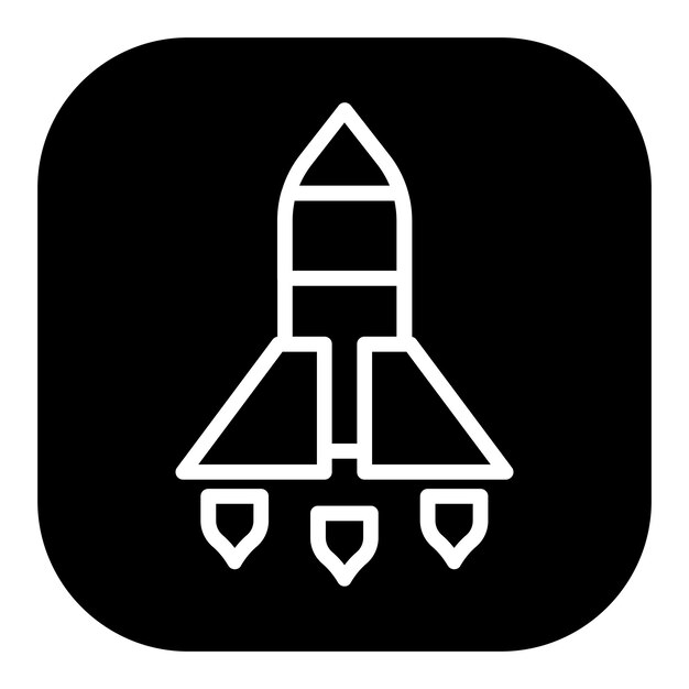 Iconos del vector del transbordador espacial