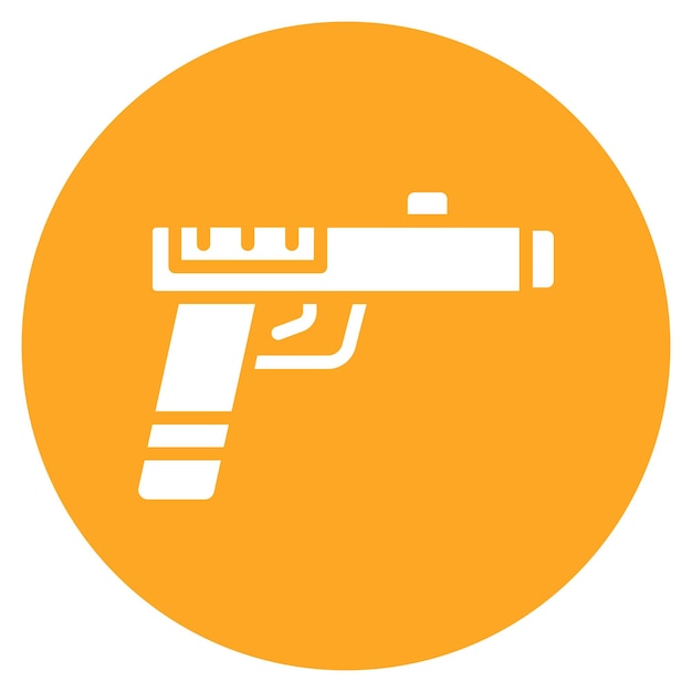 Iconos de vectores de armas de la policía