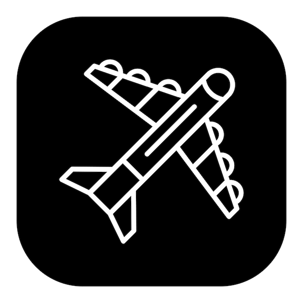 Iconos de vectores de aviones