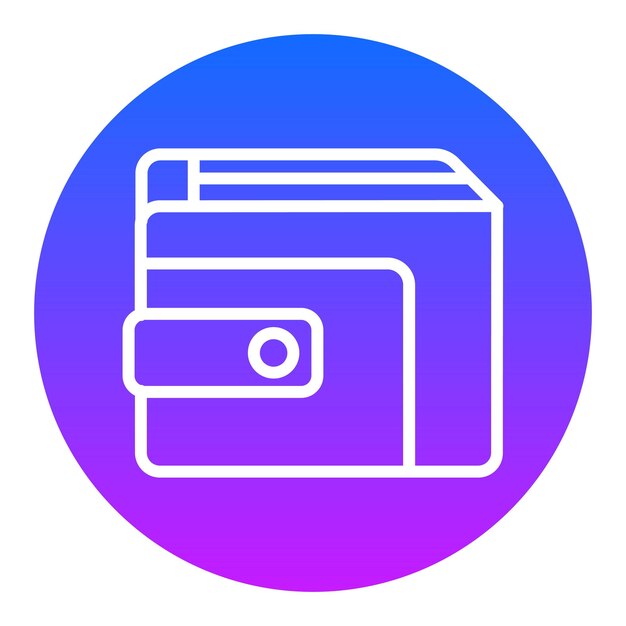 Iconos de vectores de billetera