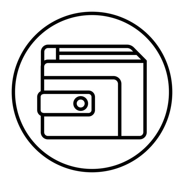 Iconos de vectores de billetera