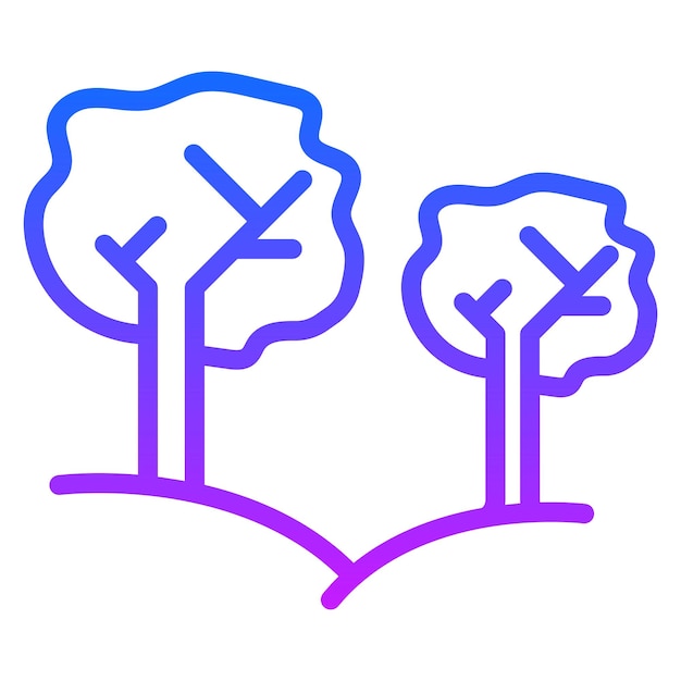 Iconos de vectores de bosque
