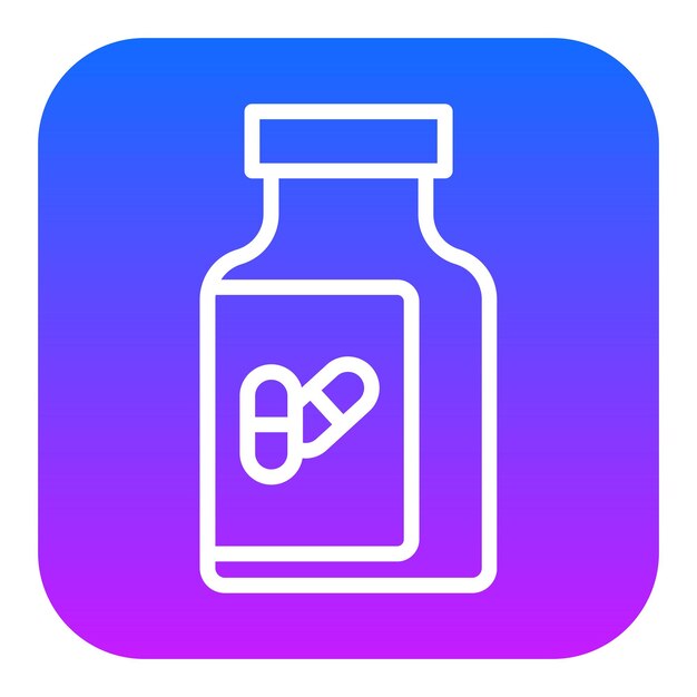 Iconos de vectores de botellas de pastillas
