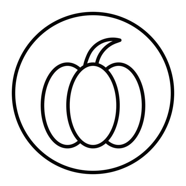 Iconos de vectores de calabaza