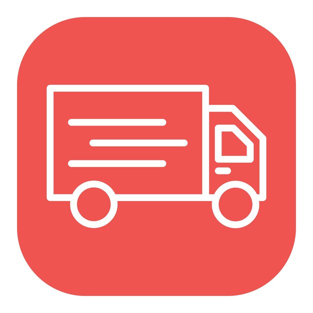 Iconos de vectores de camiones de entrega