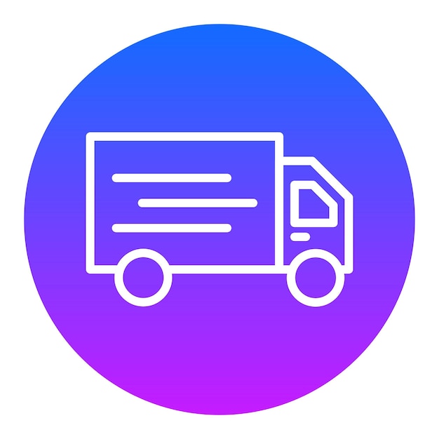 Iconos de vectores de camiones de entrega