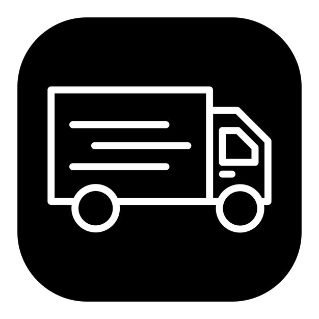 Iconos de vectores de camiones de entrega